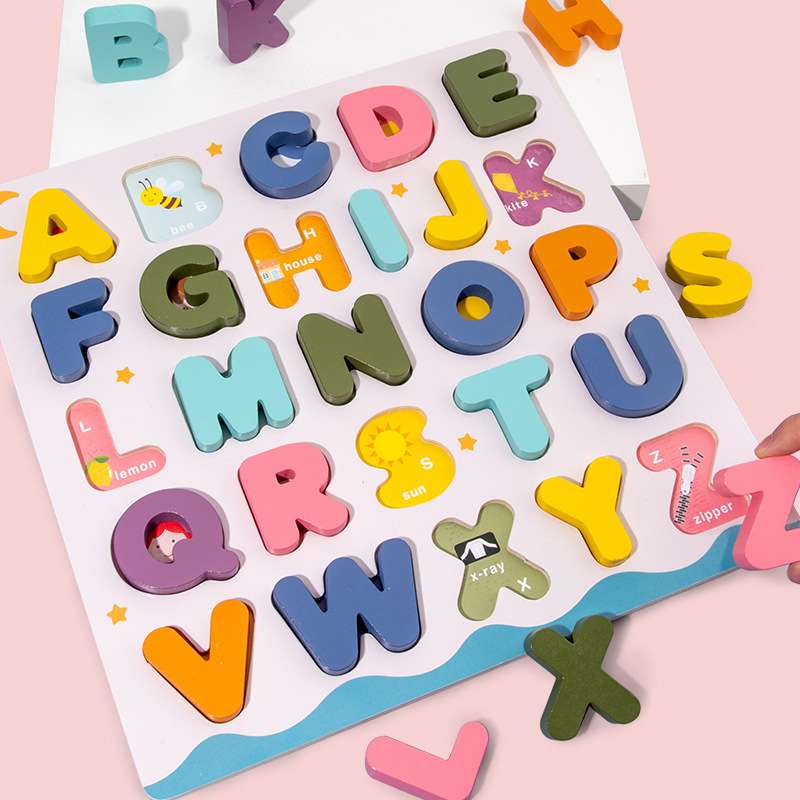 知育玩具 アルファベットと数字のパズル