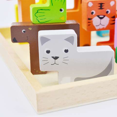 知育玩具 動物パズル知育ブロック