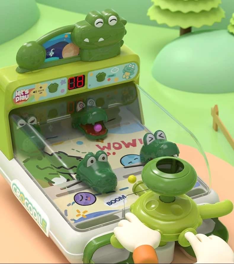 知育玩具 ワニさんのビー玉シューティングゲーム