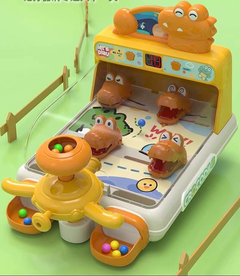 知育玩具 ワニさんのビー玉シューティングゲーム