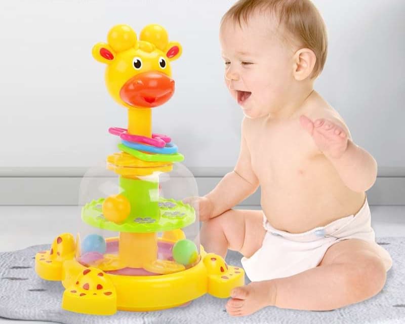 知育玩具 めくるめく動物タワー