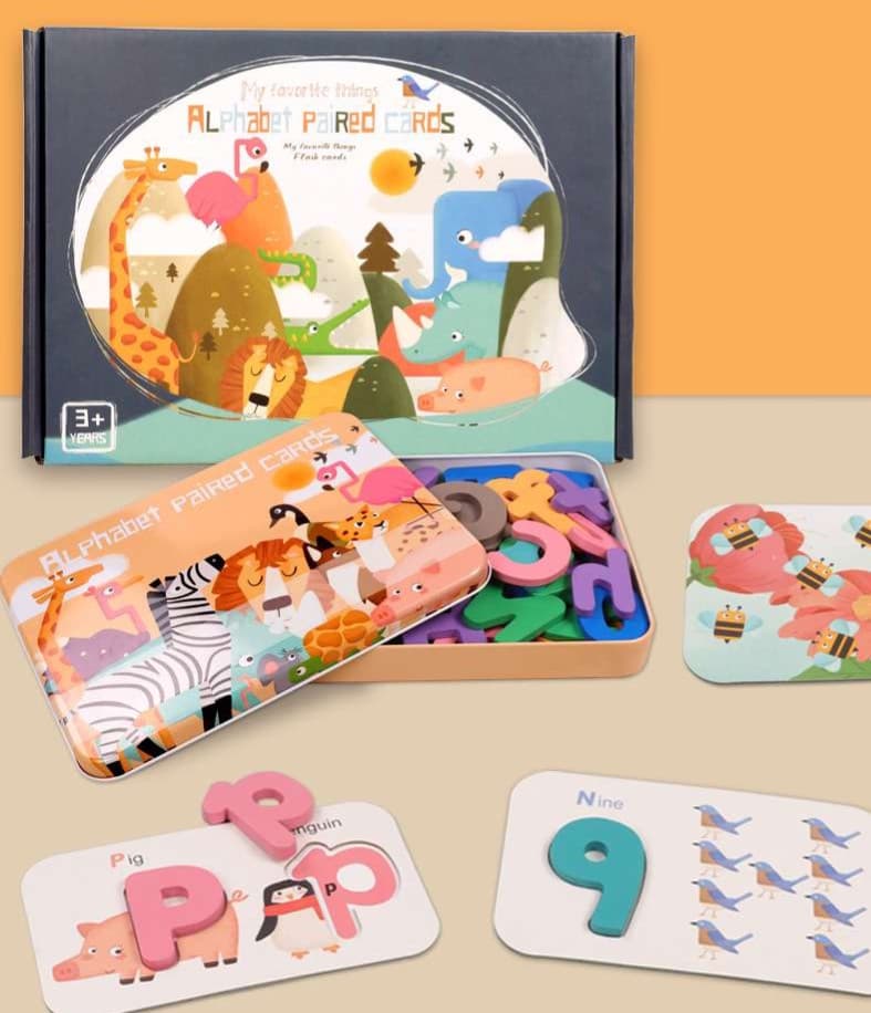 知育玩具 アルファベットと数字のパズル