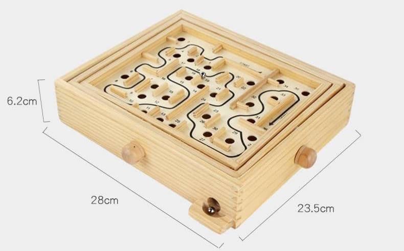 知育玩具 木製迷路ゲーム ビー玉の旅