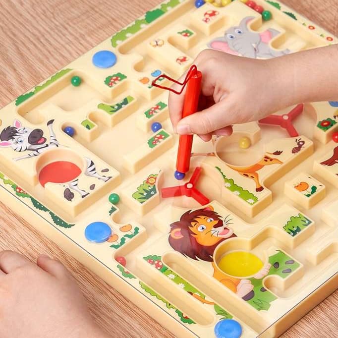 知育玩具 知育迷路 動物パズル マグネット遊び