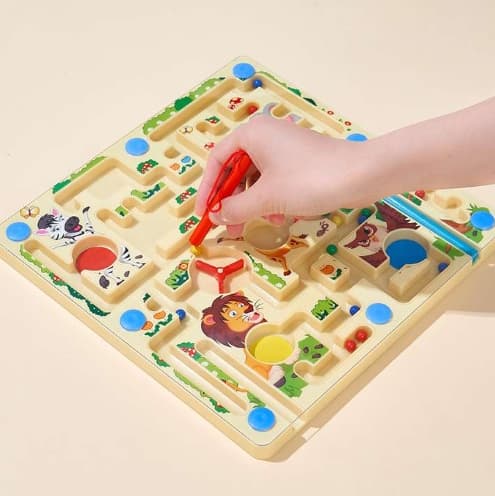 知育玩具 知育迷路 動物パズル マグネット遊び