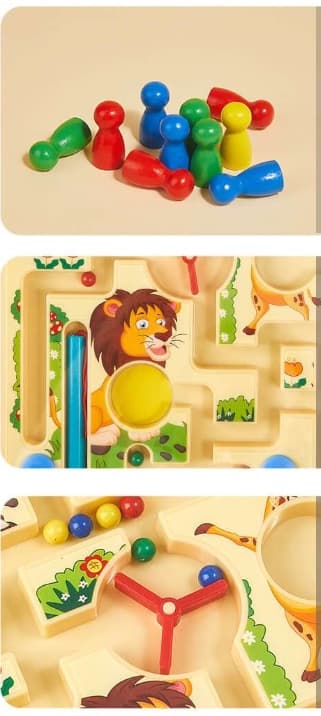 知育玩具 知育迷路 動物パズル マグネット遊び