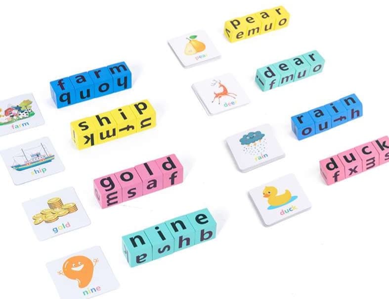 知育玩具 楽しく学ぶ！単語ブロックセット