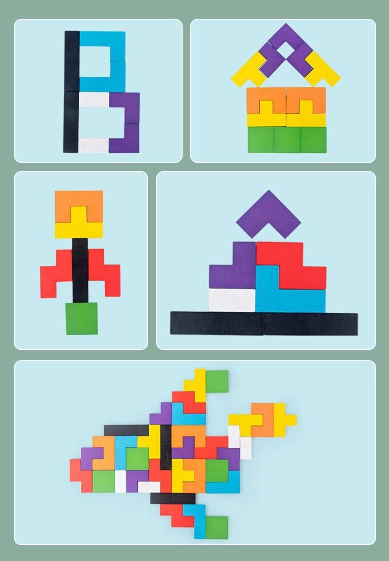 知育玩具 頭脳派パズルブロック