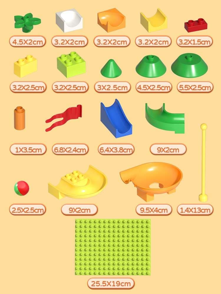 知育玩具 幼児創造力育成 滑り台ブロックセット