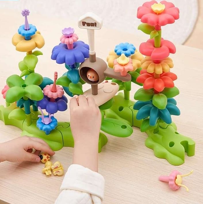 知育玩具 お花畑作り組み立てセット