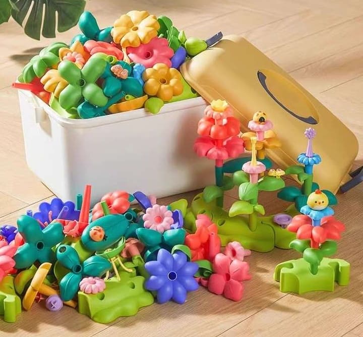 知育玩具 お花畑作り組み立てセット