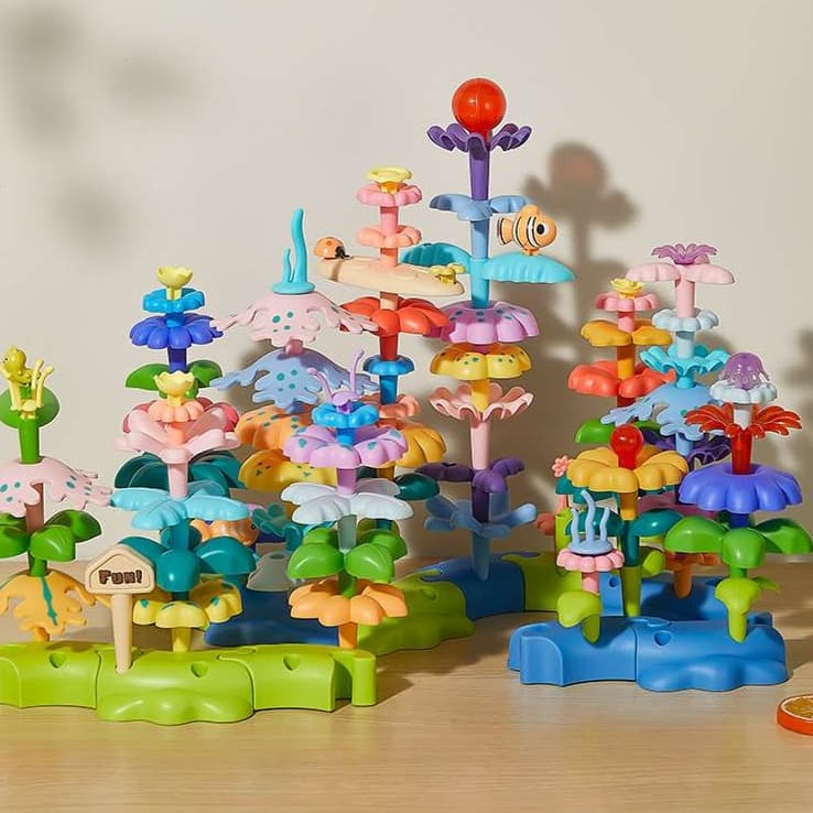 知育玩具 お花畑作り組み立てセット