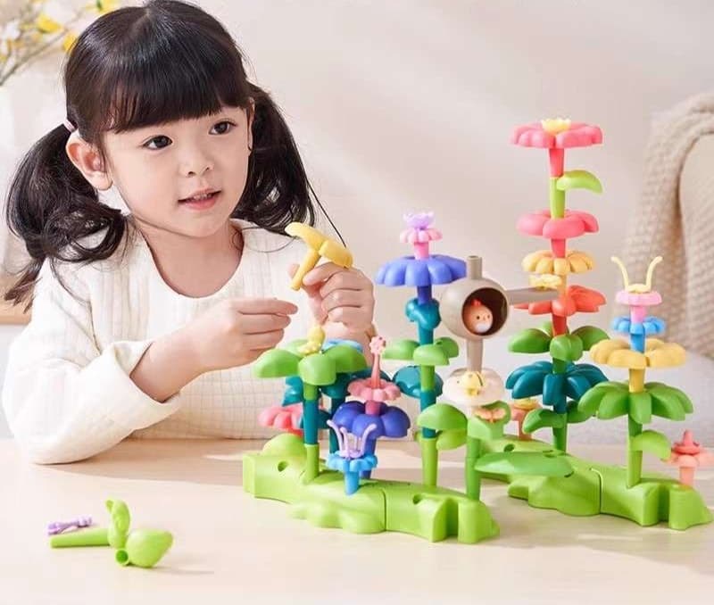 知育玩具 お花畑作り組み立てセット