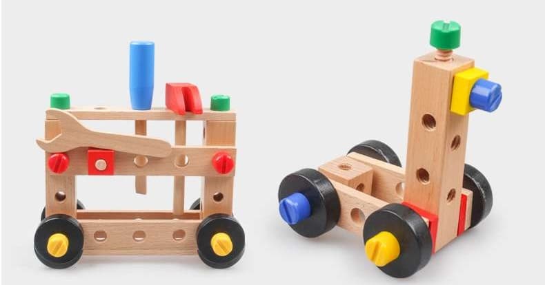 知育玩具 知育工具車 おもちゃの大工さん