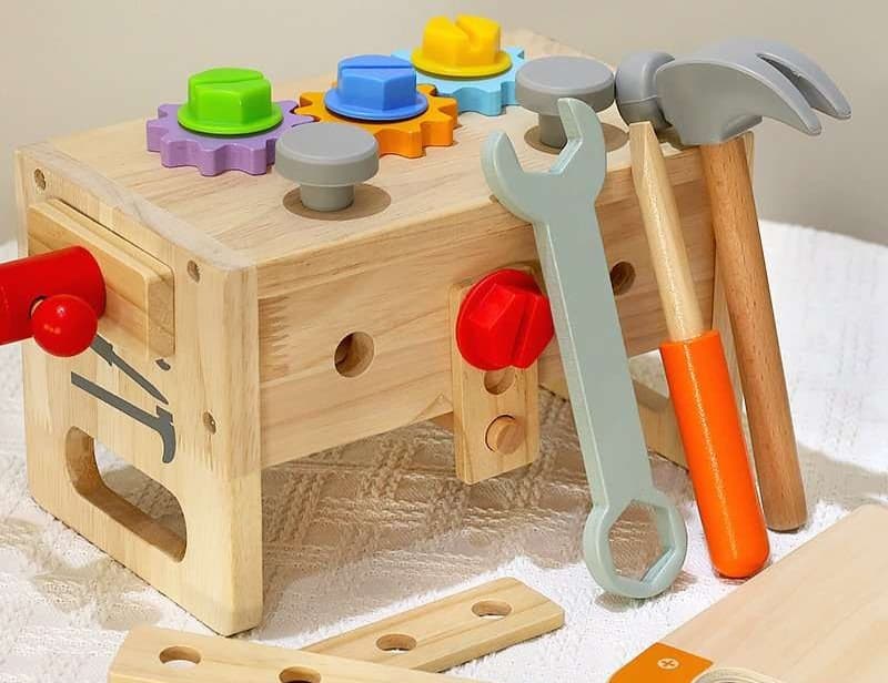 知育玩具 木製工具セット ねじねじ大工さん