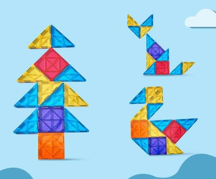 知育玩具 光と創造の磁石ブロック