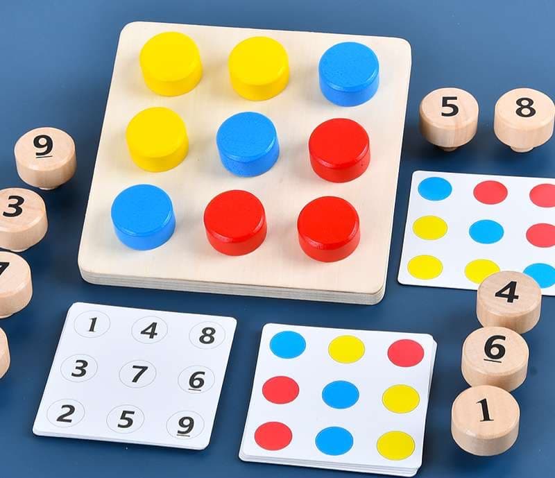 知育玩具 木製数字パズル学習セット