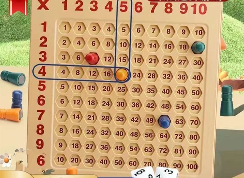 知育玩具の掛け算ボード