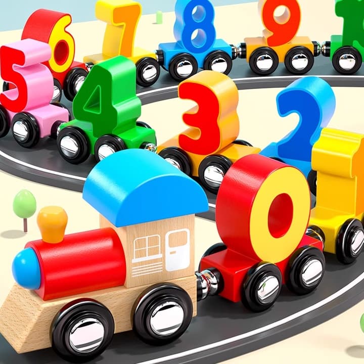 知育玩具 数字列車 知育積み木セット