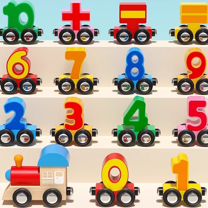 知育玩具 数字列車 知育積み木セット