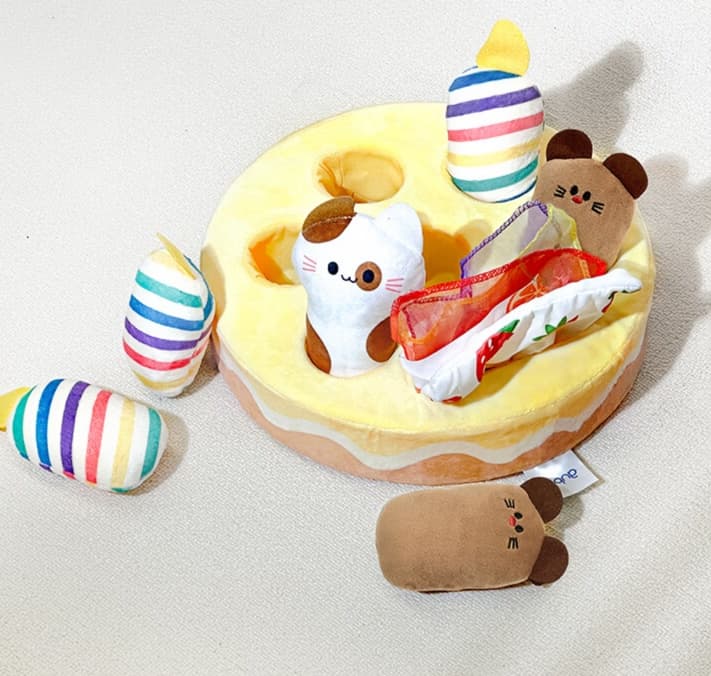 知育玩具 ティッシュ 触感いっぱい果物布パズル