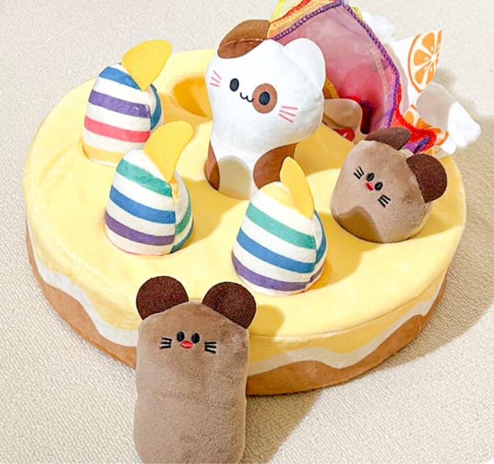 知育玩具 ティッシュ 触感いっぱい果物布パズル