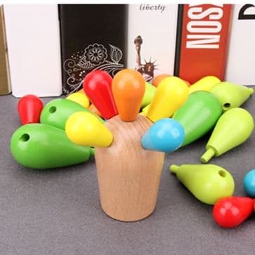 知育玩具 木製バランス積み木サボテン遊び