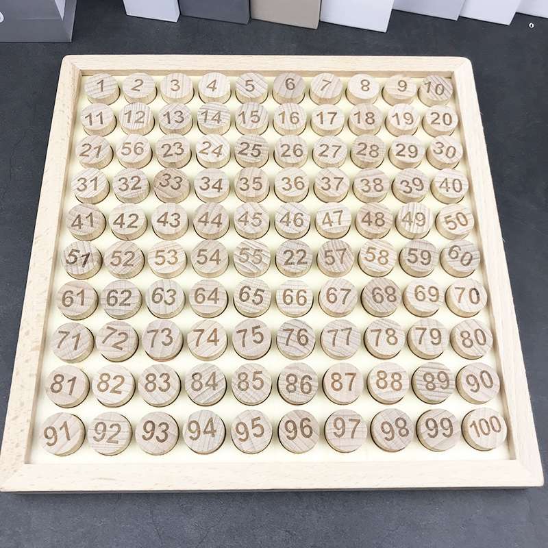 知育玩具 数字の木製学習ボード