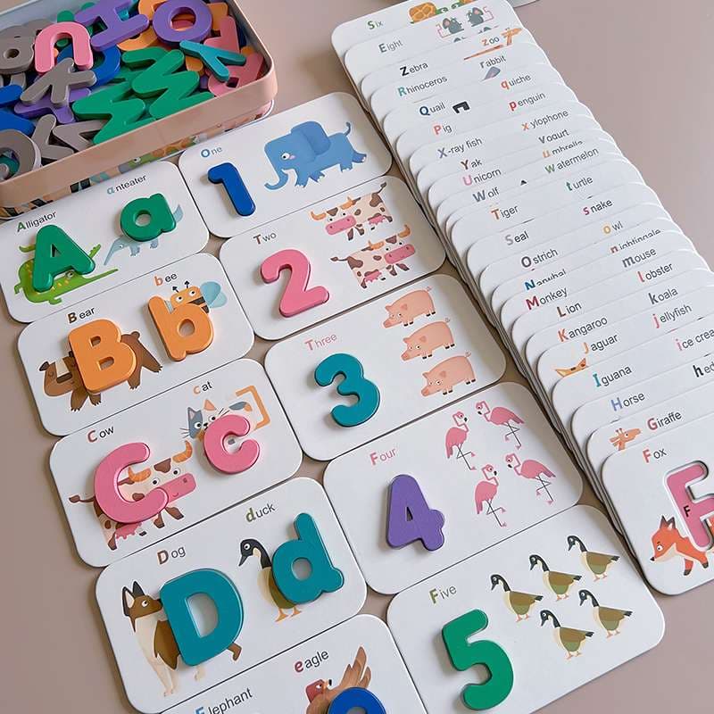 知育玩具 アルファベットと数字のパズル