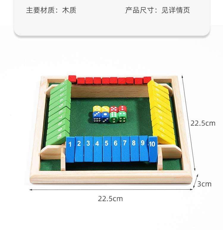 知育玩具 四面木製数字サイコロゲーム