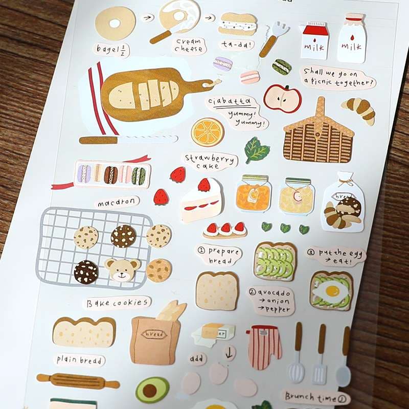 知育玩具  朝食語彙学習シール