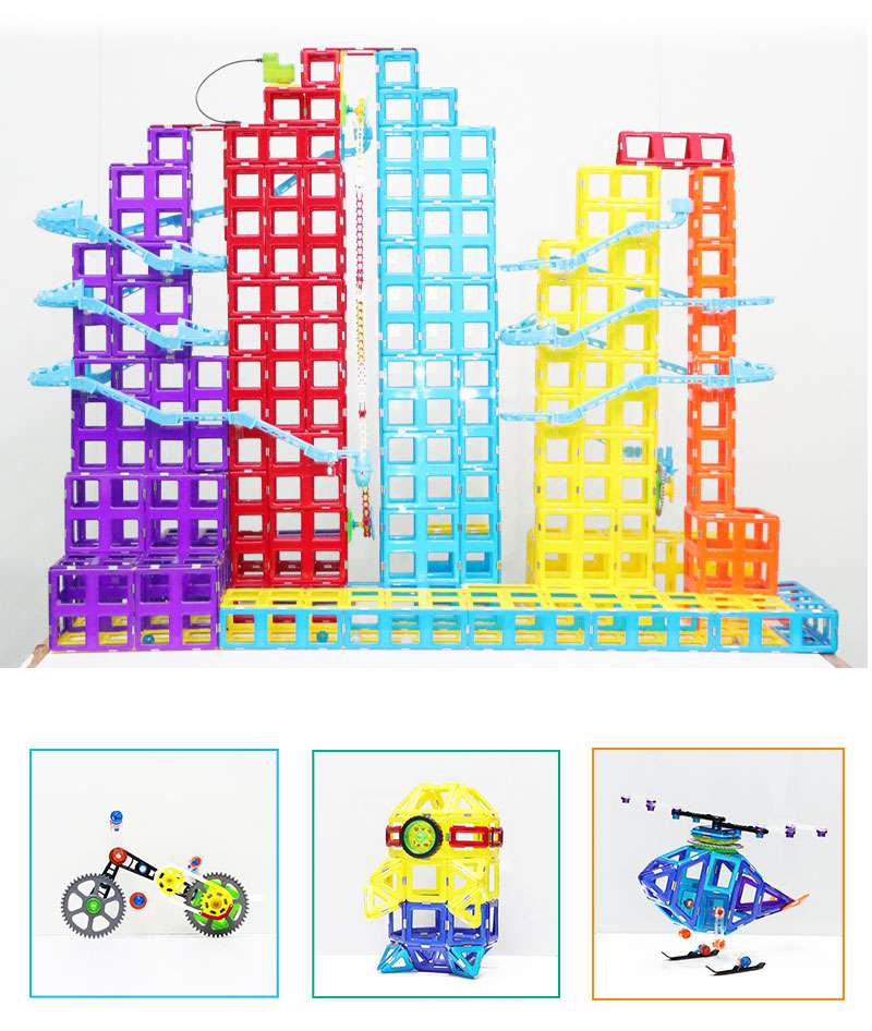 知育玩具 幾何学マジック磁石ブロック