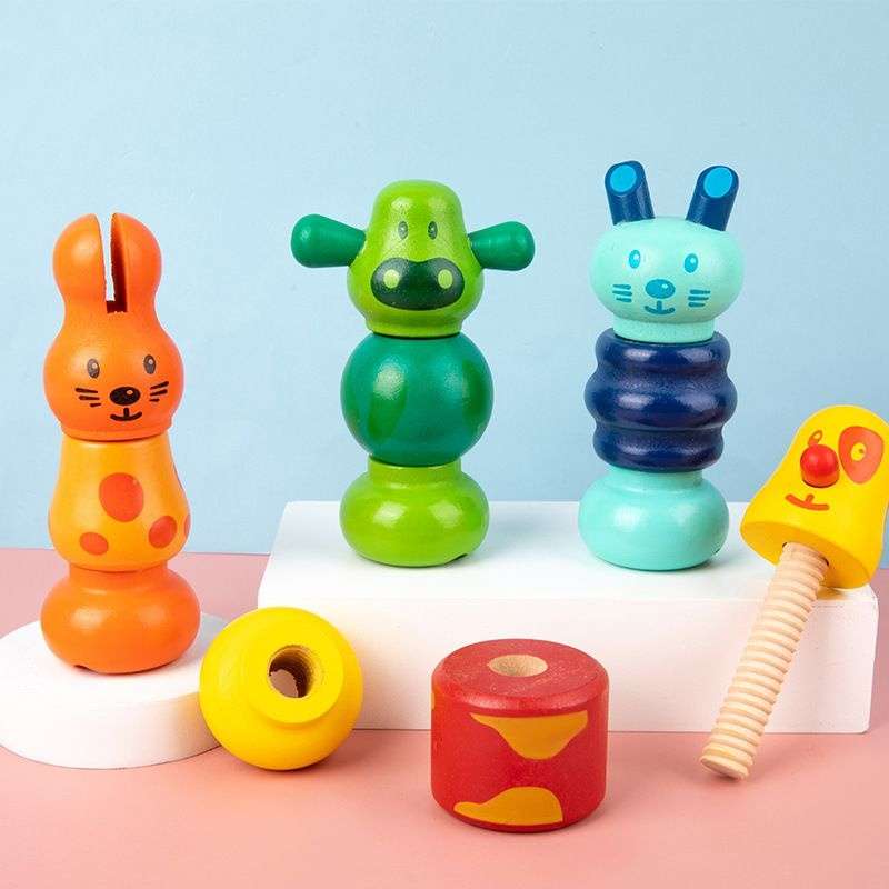 知育玩具  動物パーツ組み立てネジ遊び