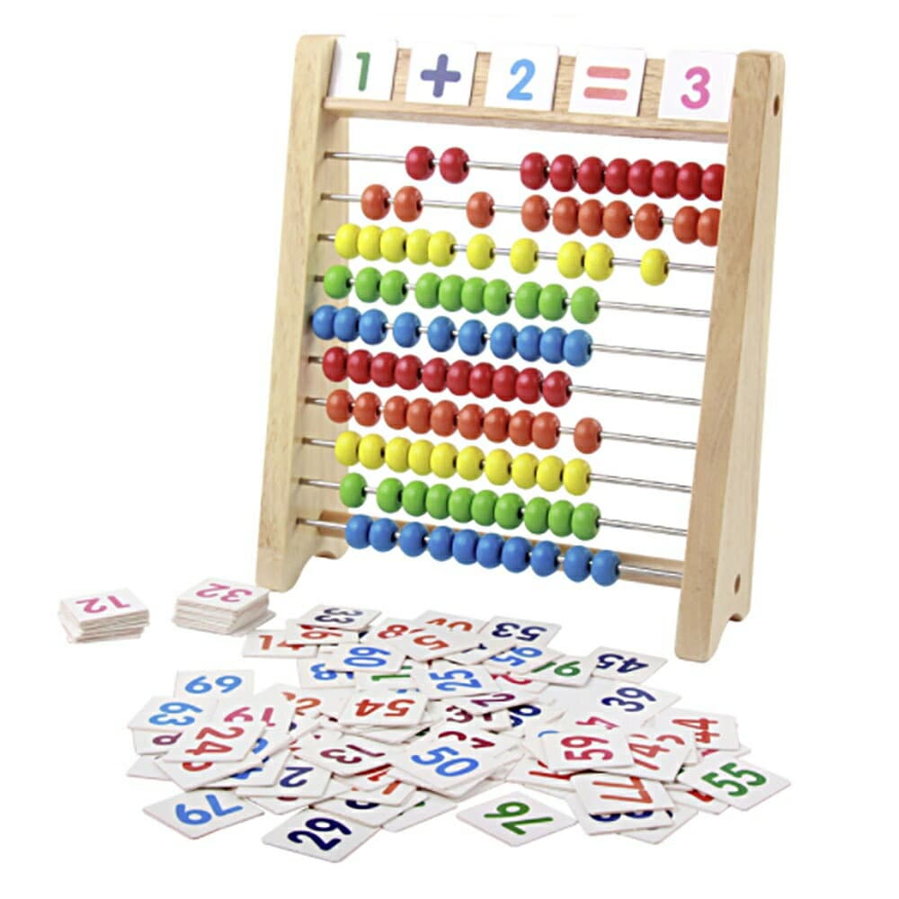 百玉そろばん 数字カード付き知育玩具 子供用 計算練習
