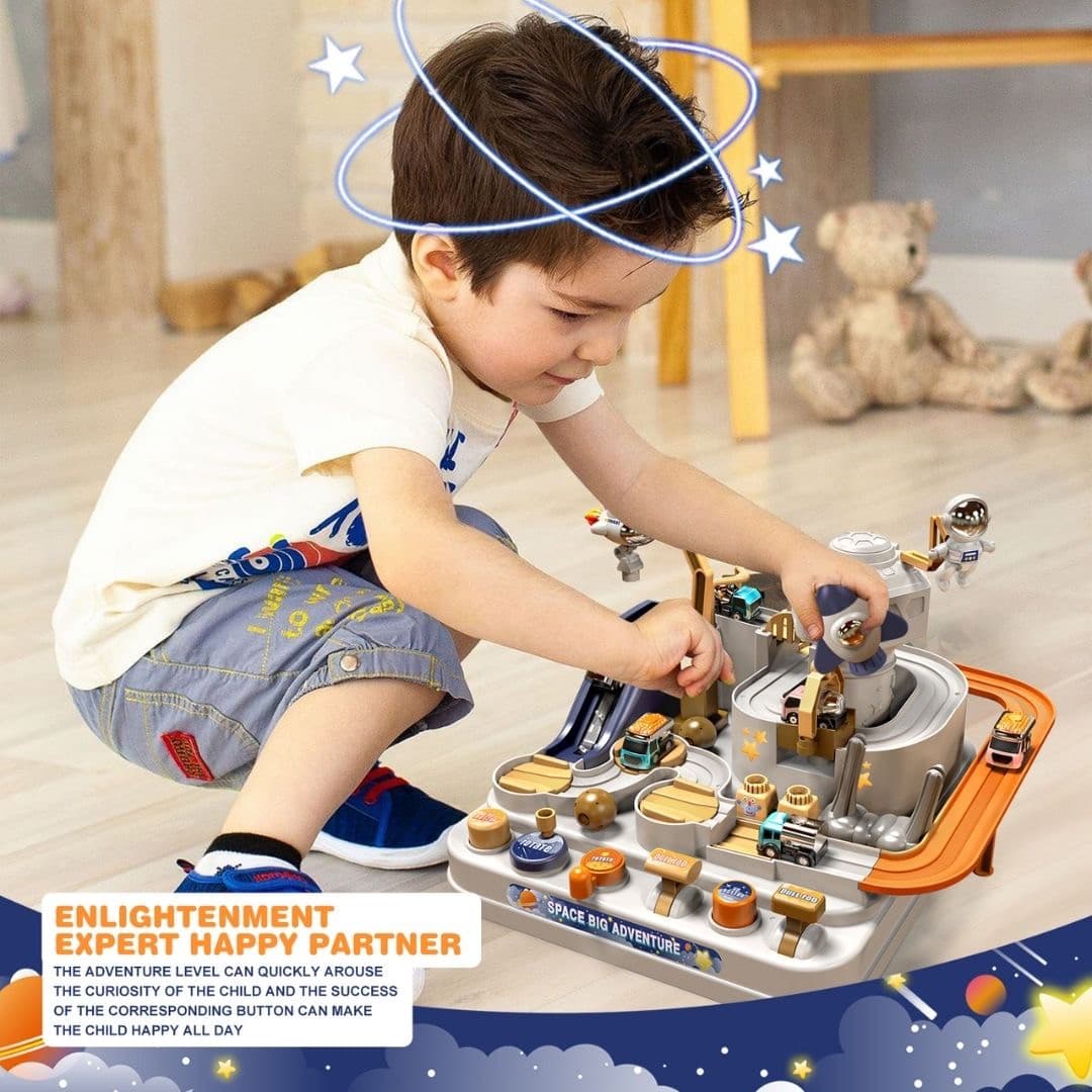 宇宙ステーション軌道レール 6歳からの知育玩具セット
