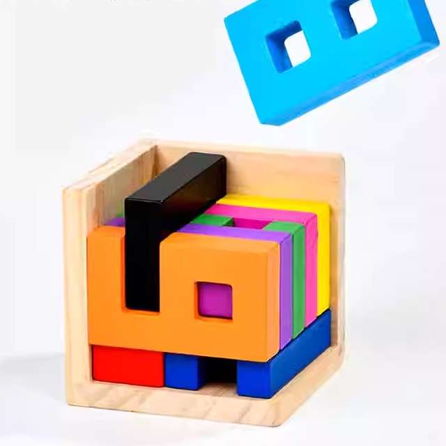 知育玩具 立体パズル型知育ブロック