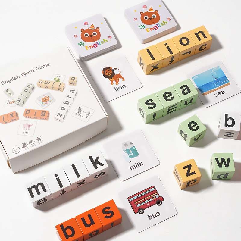 知育玩具 アルファベット積み木単語ゲーム