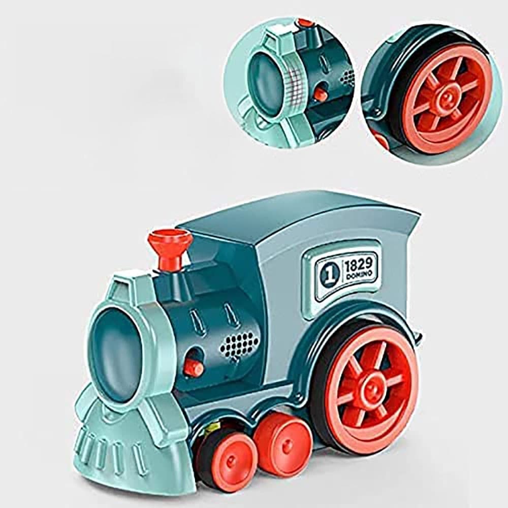 6歳から楽しめる自動ドミノ列車 60個セット知育玩具