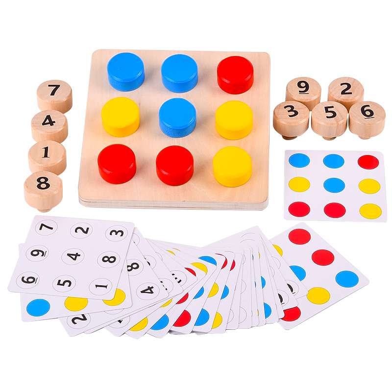 知育玩具 木製数字パズル学習セット