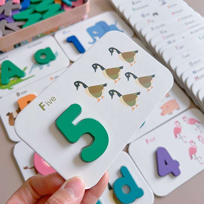 知育玩具 アルファベットと数字のパズル
