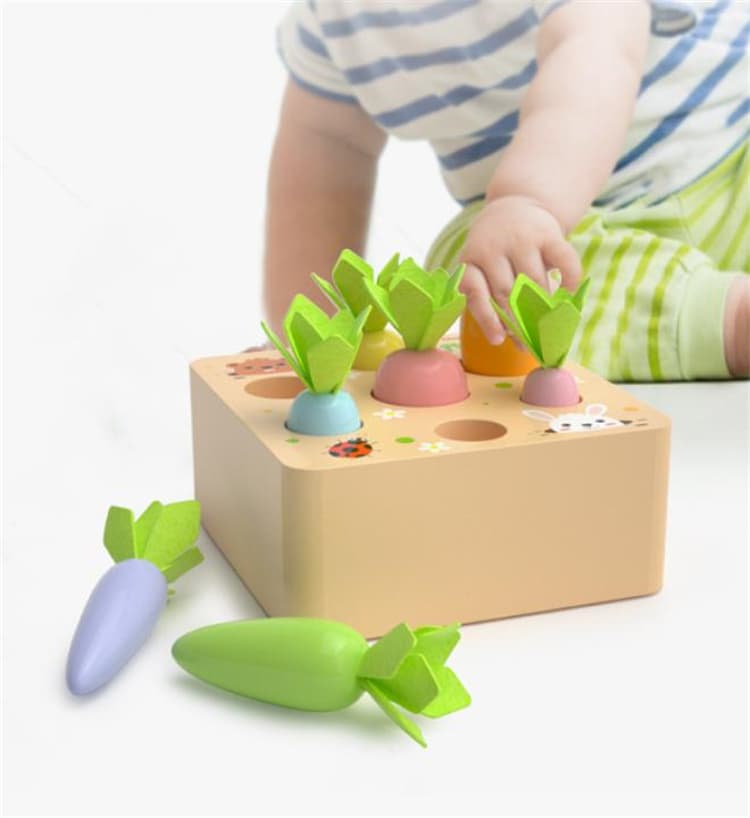 1歳からの人参抜き遊び 木製知育玩具