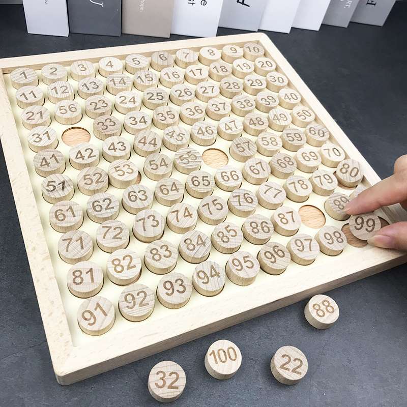 知育玩具 数字の木製学習ボード