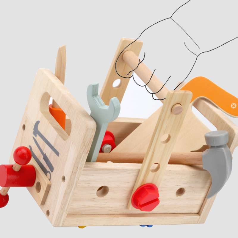知育玩具  木製ねじ遊び知育ツールセット