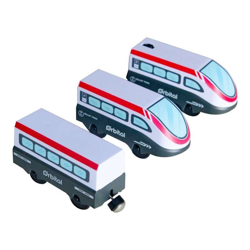 知育玩具 磁気式木製電車セット