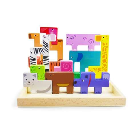 知育玩具 動物パズル知育ブロック