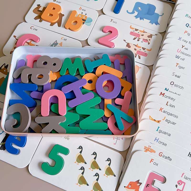 知育玩具 アルファベットと数字のパズル