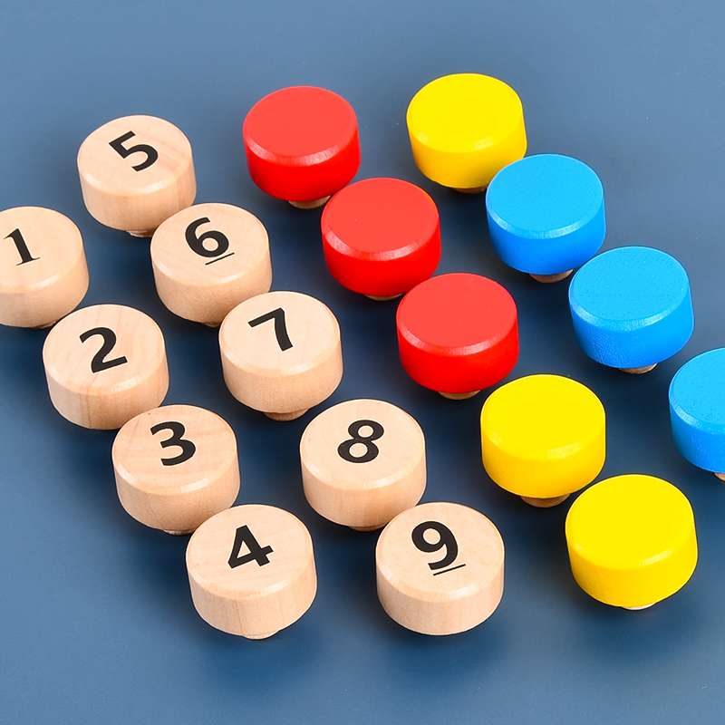 知育玩具 木製数字パズル学習セット