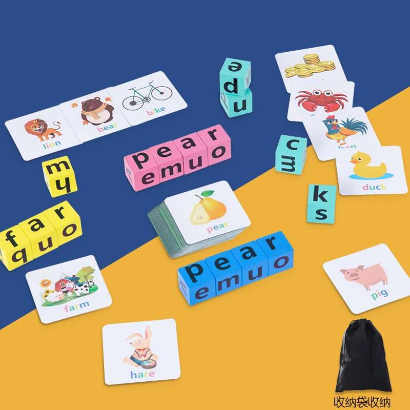 知育玩具 楽しく学ぶ！単語ブロックセット