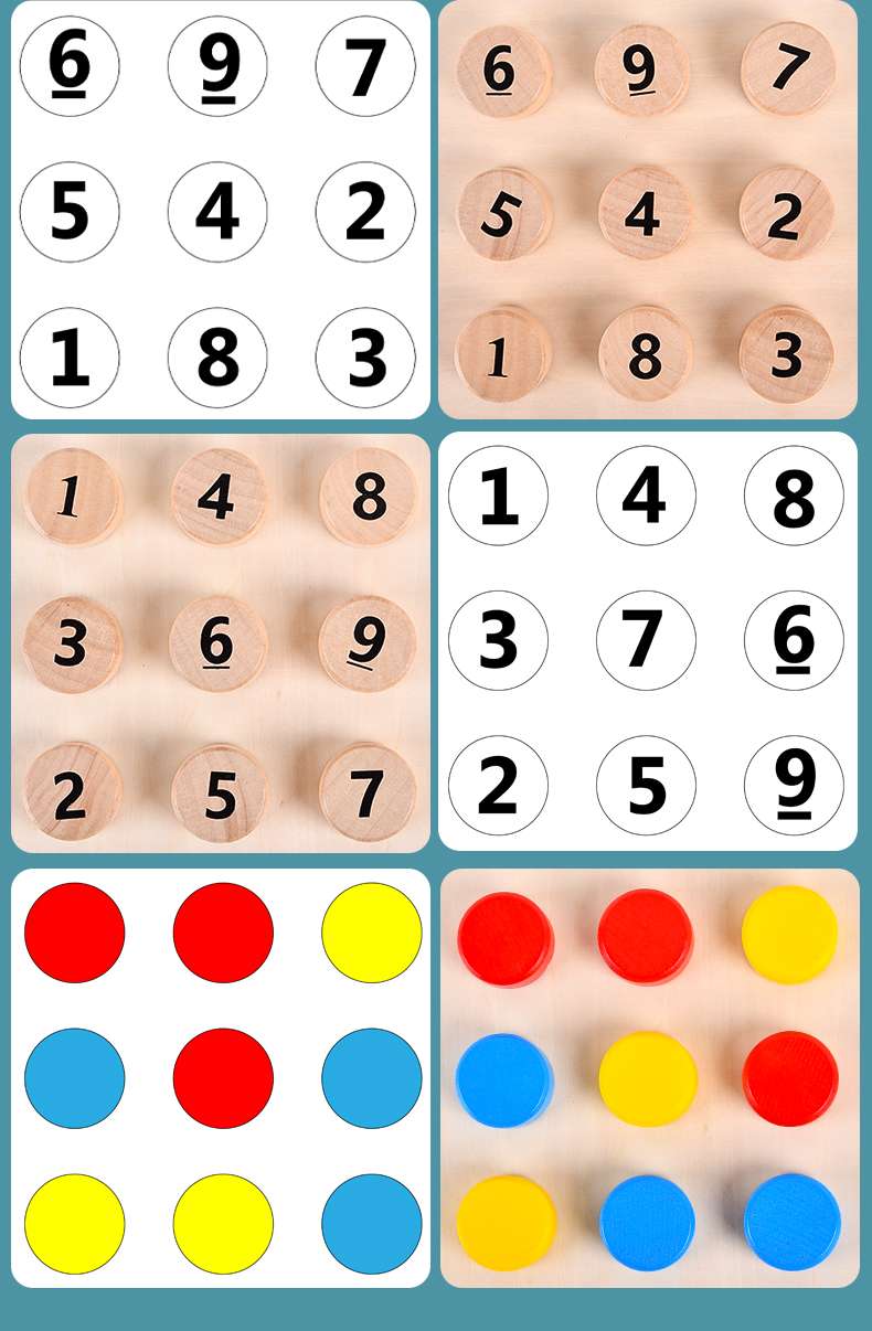 知育玩具 木製数字パズル学習セット