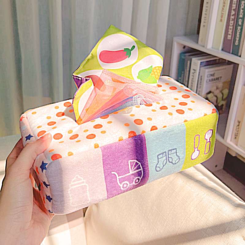 知育玩具 赤ちゃんの探索心くすぐるティッシュケース
